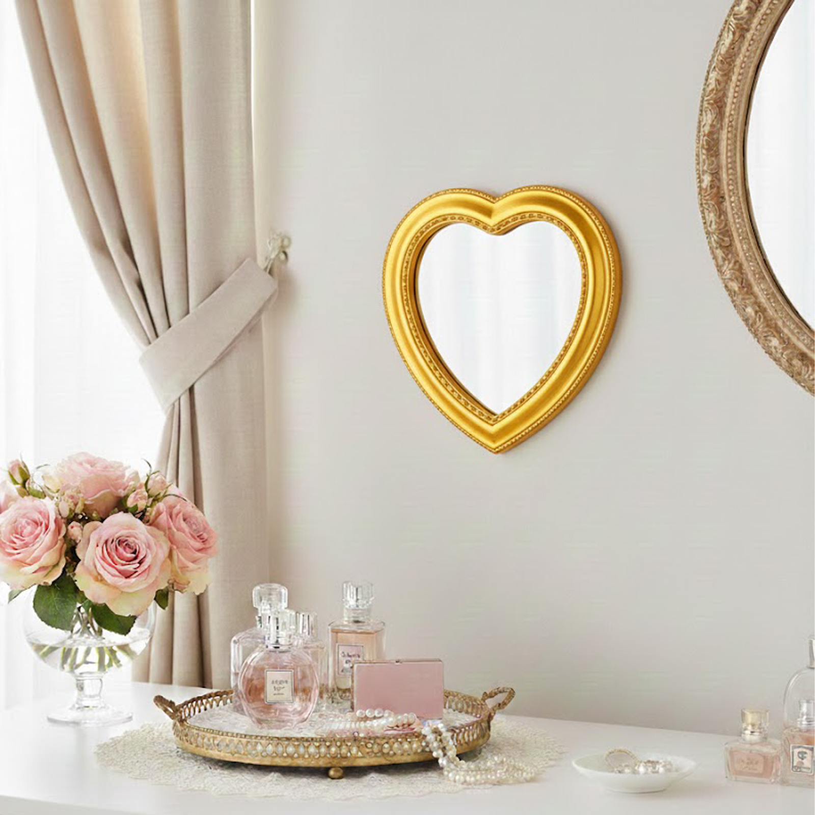 Cuore Artigianale Oro in Legno